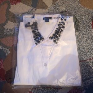 Ann Taylor NEW WITH TAGS jeweled button down